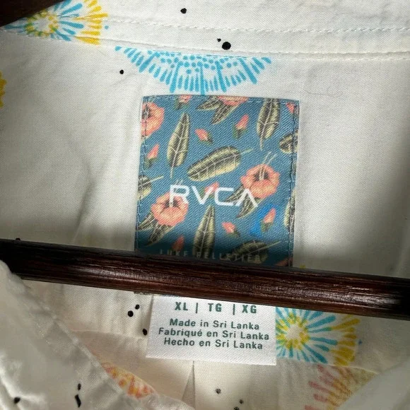 RVCA Luke Pelletier Fireworks AOP Short Sleeve Pocket Button Shirt Mens XL - Picture 5 of 8